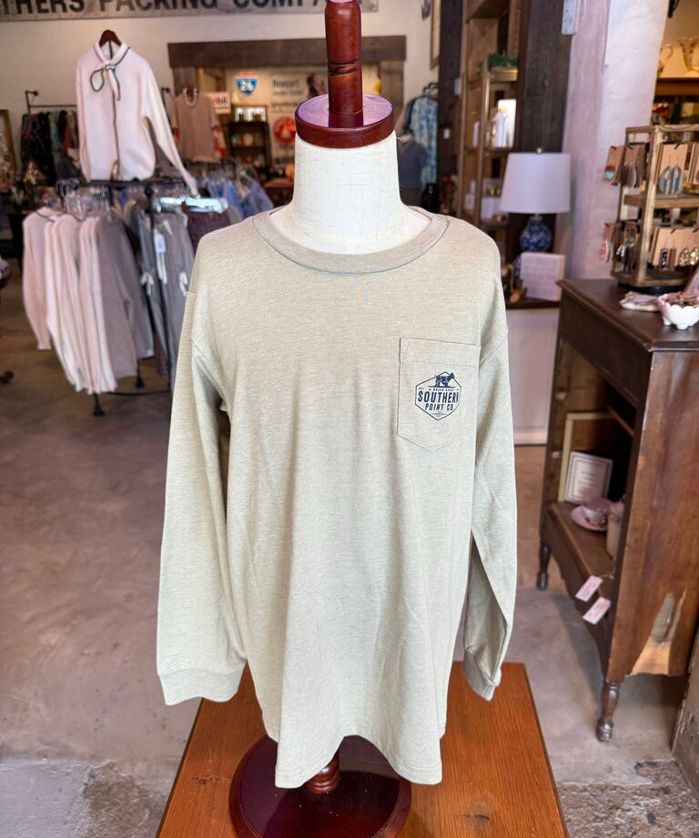 Long Sleeve Pocket Tee, Southern Point Co., Laural Oak, Southern Point Co.