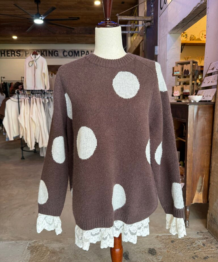 Big Polka Dot Knit Sweater, Easel
