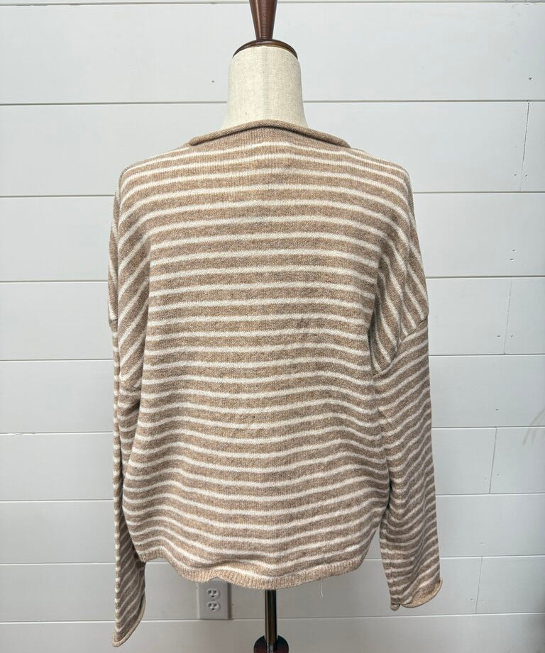 Button Down Stripe Sweater, VeryJ