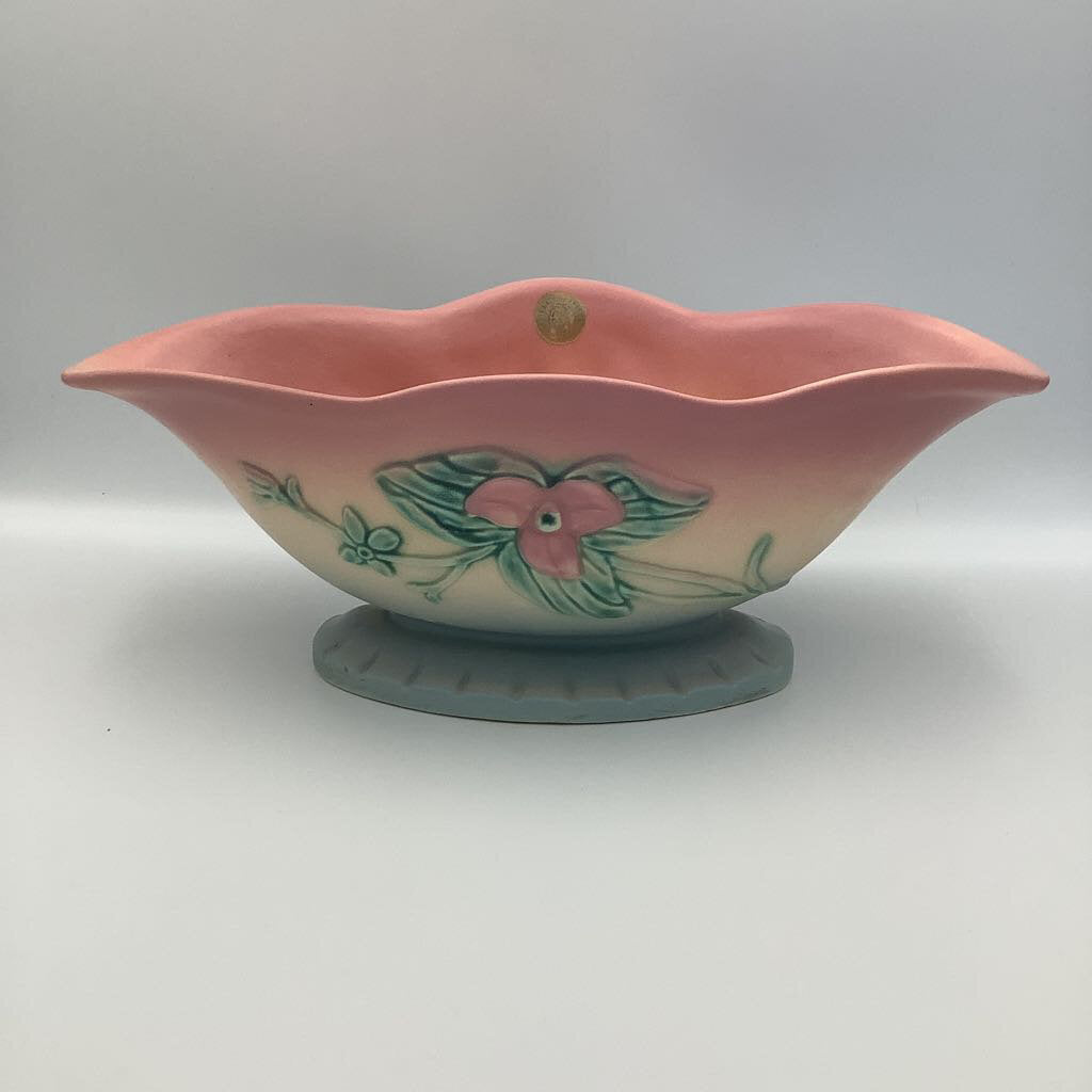 Vintage Hull Pottery 12" Footed Console Bowl